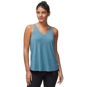 Toad&Co Pale Teal Blue Athletic Top with Back Design Small